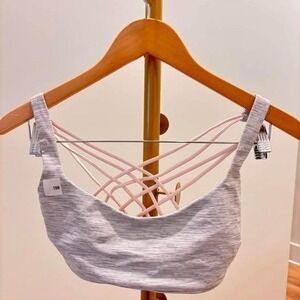 Lululemon Free to Be Sports Bra Pink Strappy Back Women's Size 10